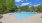 a swimming pool in a backyard